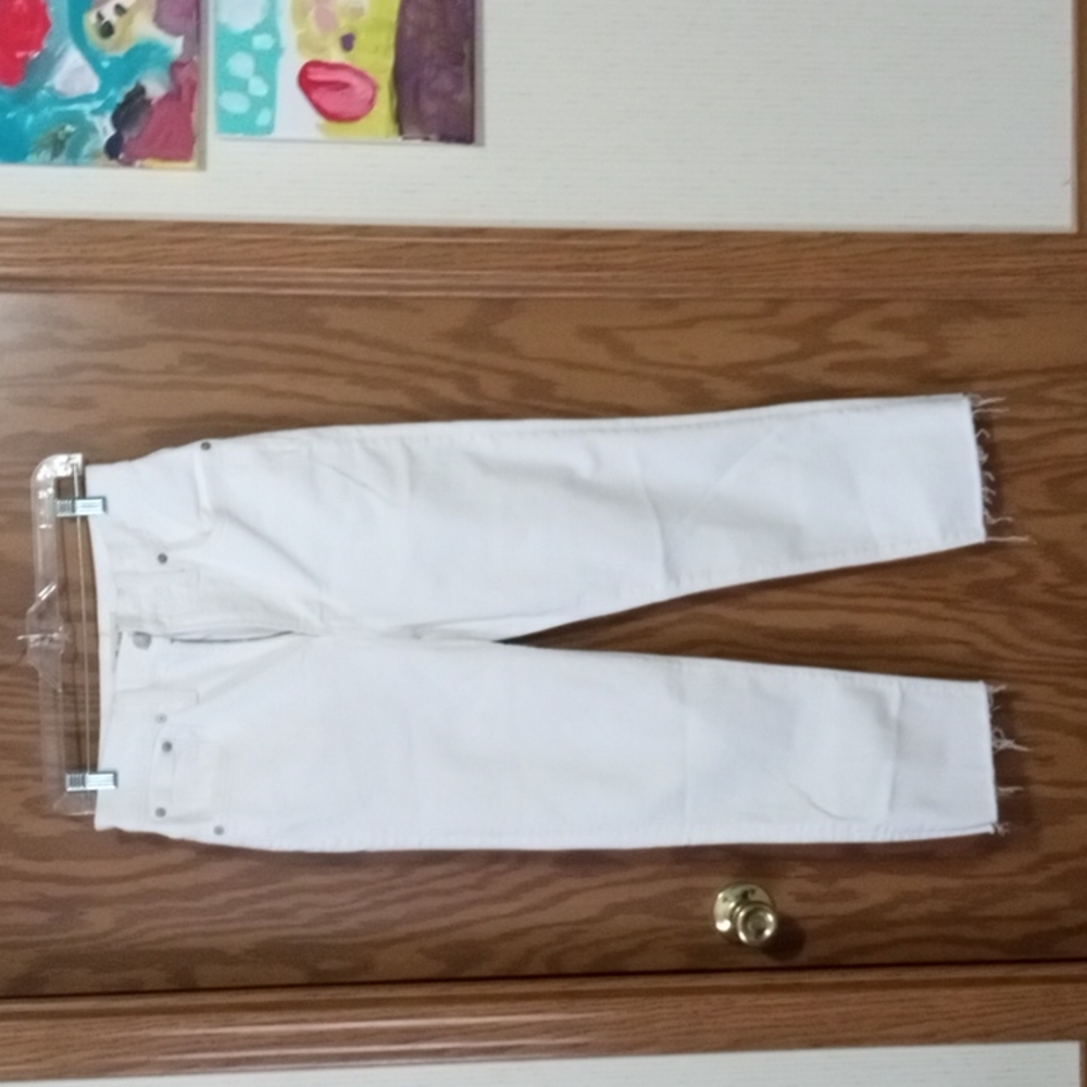 Madewell White Ankle Crop Jeans